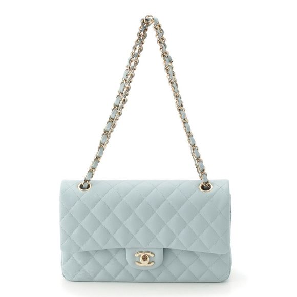 Chanel Matelasse 25 1112 Classic Caviar Skin Chain Shoulder Bag A01112 Blue - Picture 1 of 10
